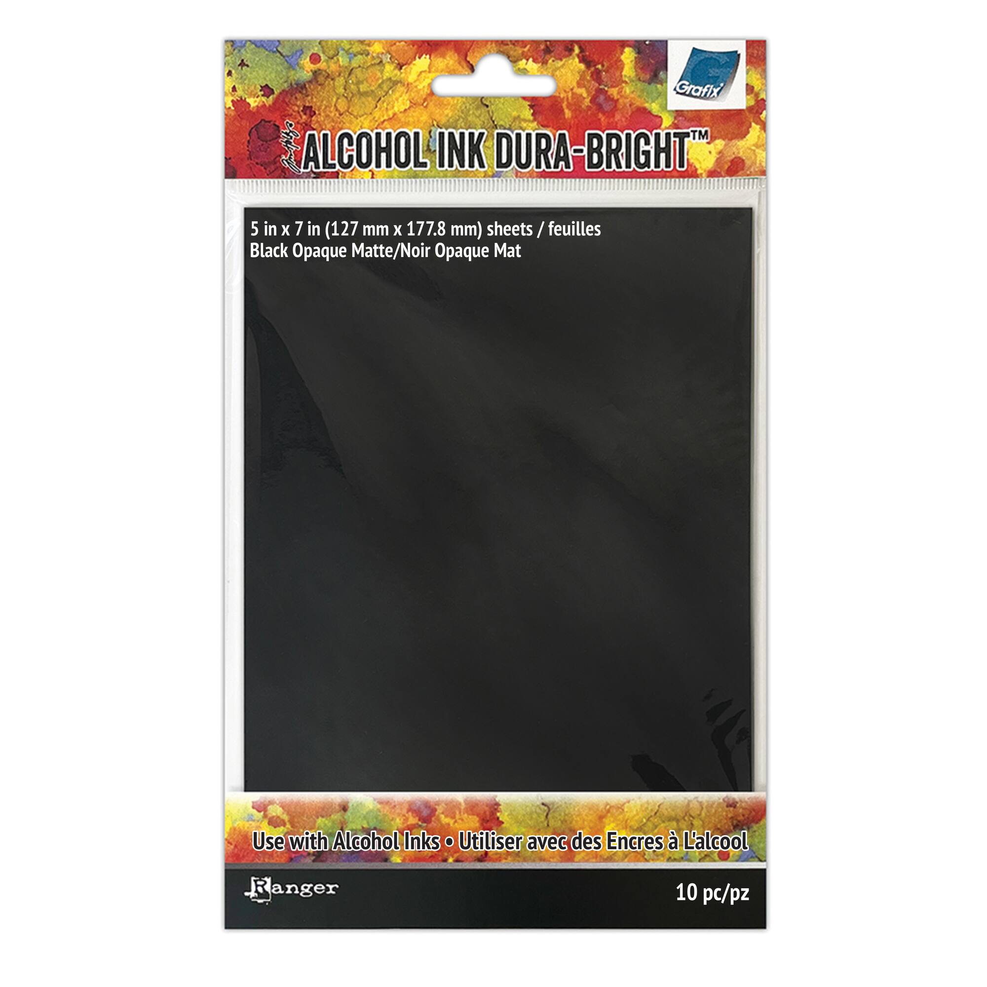 Tim Holtz® Alcohol Ink Dura-Bright® Black Film, 10ct.
